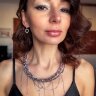 Тройное колье с цепочками
