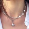 Сет из чокера и цепочки с подвеской "Кит"