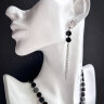 Серьги из черных агатов
