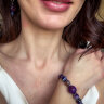 Серьги из фиолетовых агатов